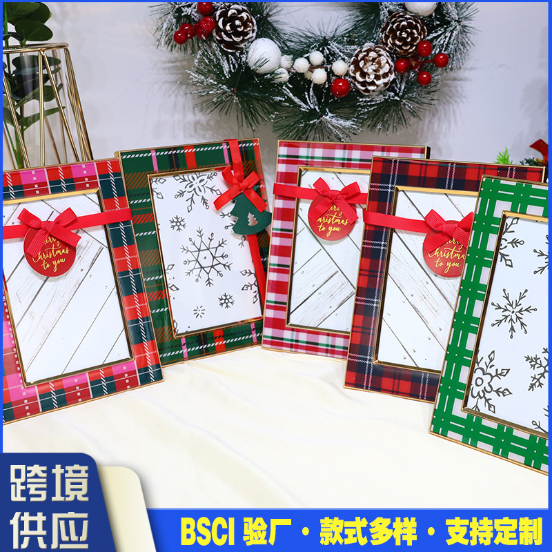 Christmas UV glue drop metal photo frame table 7 inch 5 6 10 decorative photo frame Christmas Eve gift creative picture frame Christmas UV glue drop metal photo frame table 7 inch 5 6 10 decorative photo frame Christmas Eve gift creative picture frame