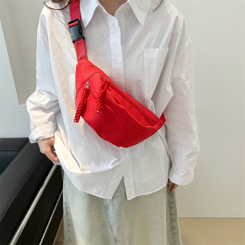 Casual Minimalist Single-Shoulder Bag Crossbody Chest Bag Casual Bags for Women Spring Trend Sporty Minority Waist Bag