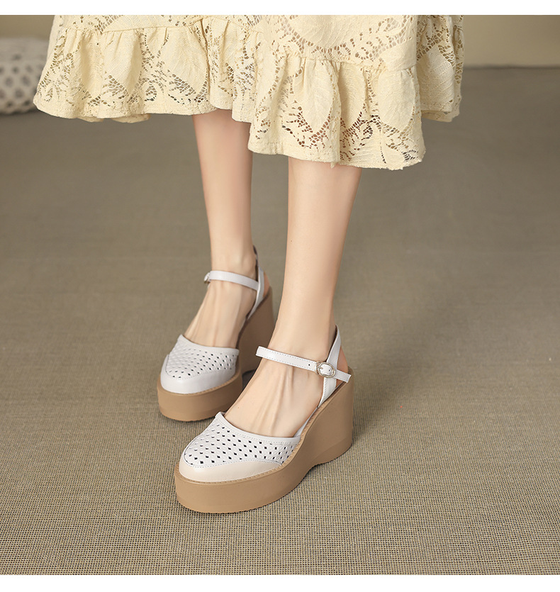 Sandal cao gót nữ mũi nhọn quai ngang đế dày 9.5cm — màu trắng ngà, màu mơ chi tiết 9