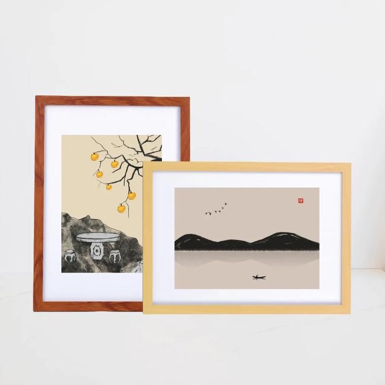 Photo Frame 4K Framed Wooden Wall Hanging Table Frame Nailed Sketch 20 Simple Art a 41016inch Nailed Picture Frame