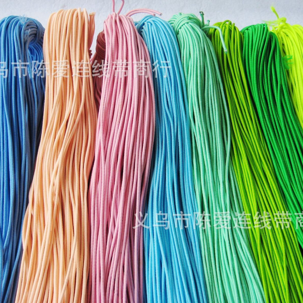 1.5毫米弹力佛珠松紧绳圆形旅游日记本绑绳带儿童头铁扣绳面具绳