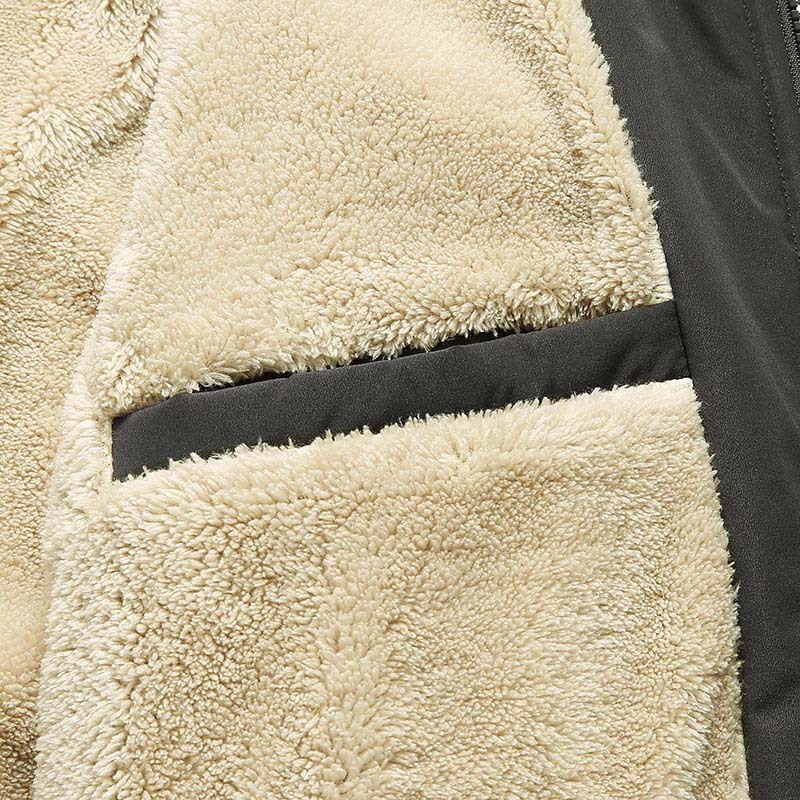 Plush And Thickened Winter Casual Standing Collar Cotton For Men's Oversized Jacket_voghion.com