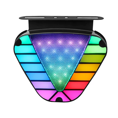 Car and Truck Led Colorful Pilot Lights Warning Lights High-Brightness Rear Bumper Cruise Lights Anti-Rear Collision Brake Flashing Tail Lights (Tail light) - triangular-colorful-single-bag