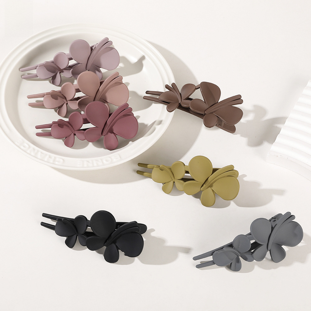 Qiyue matt värvi küljeklamber suur juuksenõel pesu näoklamber küljeklamber lihtne tukk juuksenõel pardilindiga peakate_voghion.com