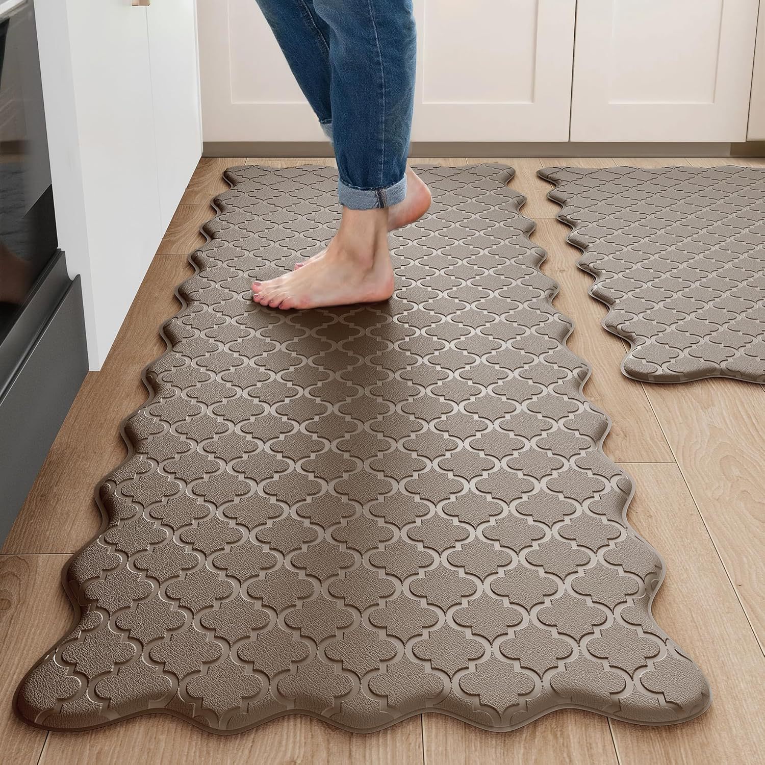 Cross-Border Pvc Kitchen Floor Mats, Non-Slip, Anti-Oil Stain, Thickened Foot Mats, Bathroom Waterproof Foot Mats, Amazon Household Mats