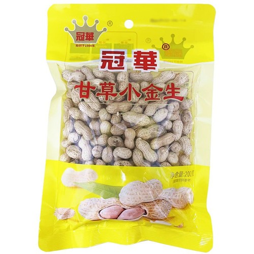 Crown Hua Aged Tangerine Peel Peanuts 200g Five-Spice Salty Licorice Garlic Aroma Roasted Nuts for Drinking Snacks Bagged