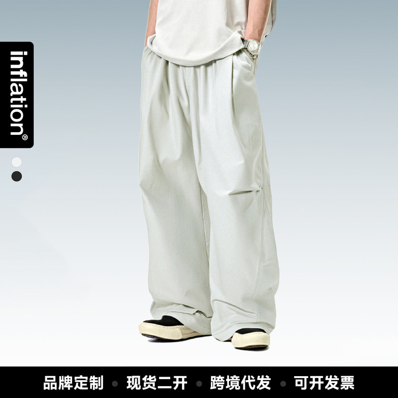 Jie Zhan Men's Clothing | Four-Way Stretch Quick-Dry Air Conditioning Pants 2026 Spring New Cool Quick-Dry Parachute Workwear Ice Silk Pants