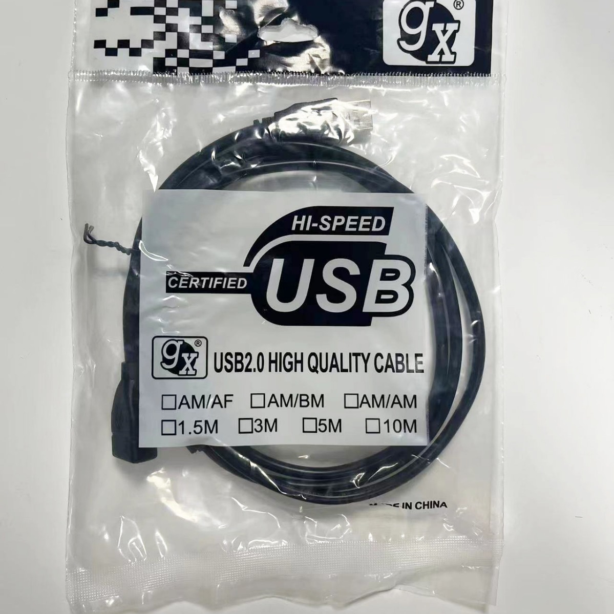 Impresora de computadora macho a hembra USB extensión con cable de datos de anillo magnético cable de extensión de transmisión de alta velocidad USB 2.0 de cobre completo