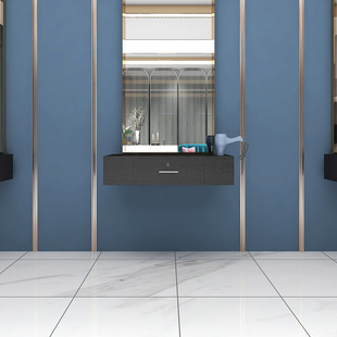 Modern Simple Wall Hanging Hairdressing Cabinet with Drawer Storage European Style Simple Wall Hanging Hairdressing Cabinet