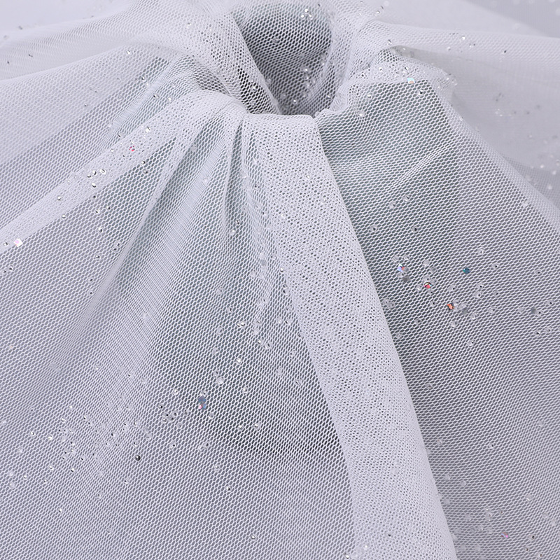 网布滴塑滴珠面料头纱婚纱女装工艺品汉服布料礼服婚庆闪珠