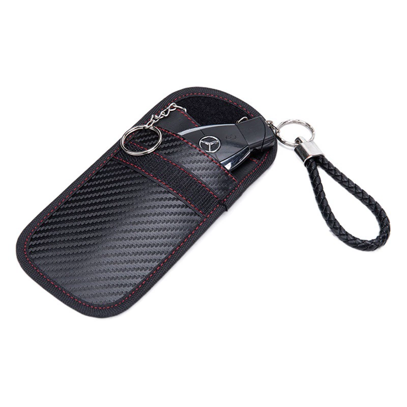 Сумка для экранирования сигнала ключа автомобиля Противоугонная сумка для ключей RFID Электромагнитная экранирующая сумка для ключей анти-размагничивание кредитной карты