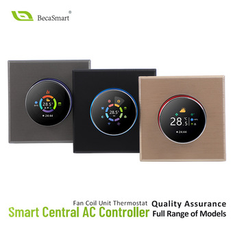 涂鸦WiFi中央空调控制面板风机盘管三速开关线控器智能液晶温控器