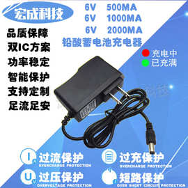 4V铅酸蓄电池充电器 6V500MA 1A 2A遥控车台秤吊秤电子秤充满变灯