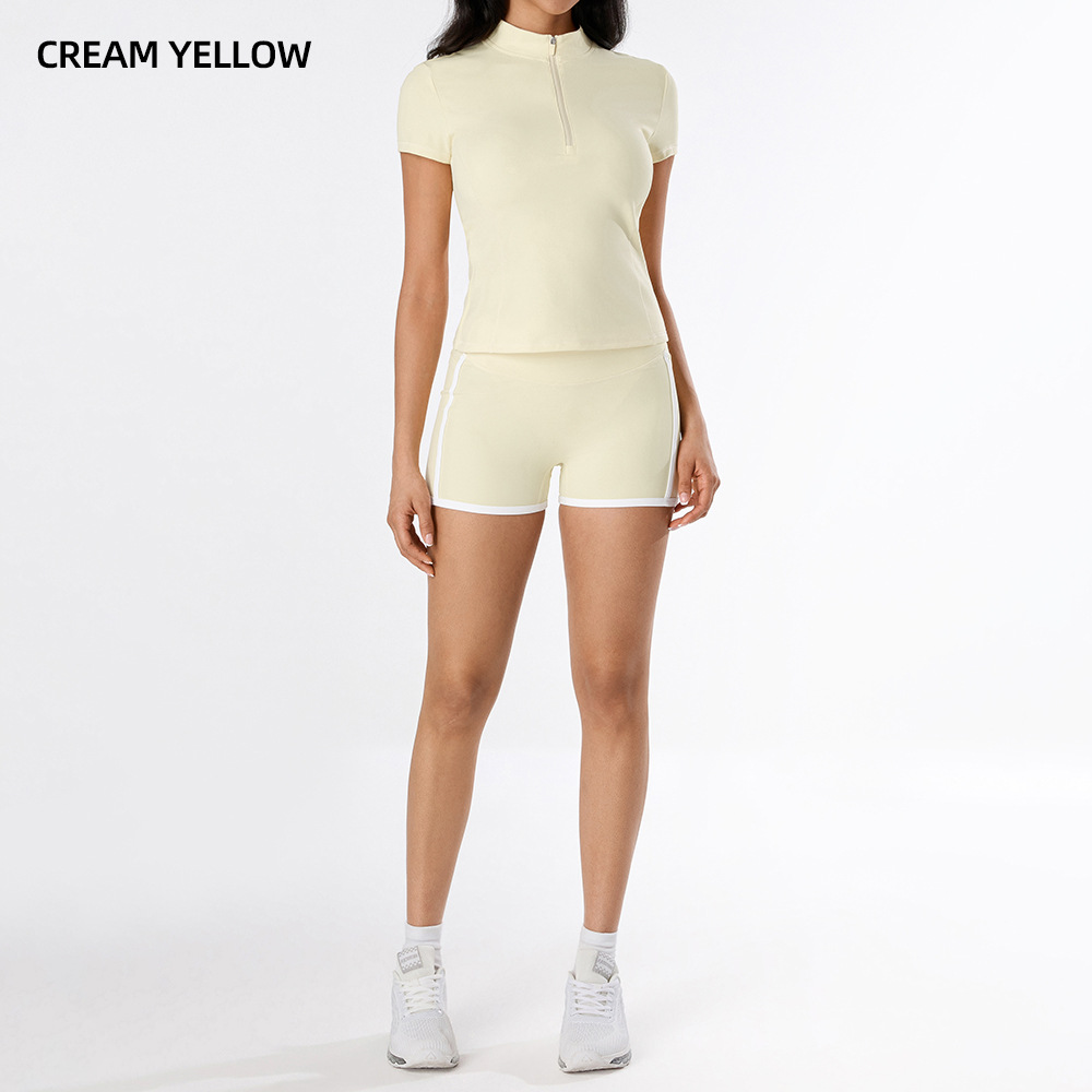 Yoga desnudo chaleco de mujer nuevo cintura alta hip running pantalones de entrenamiento elástico ajuste conjunto de ropa de entrenamiento