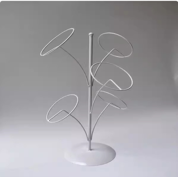 Ferro forjado transfronterizo mostrador sombrero soporte sombrero multi-círculo estante de almacenamiento estante de piso estante de sombrero estante de escritorio