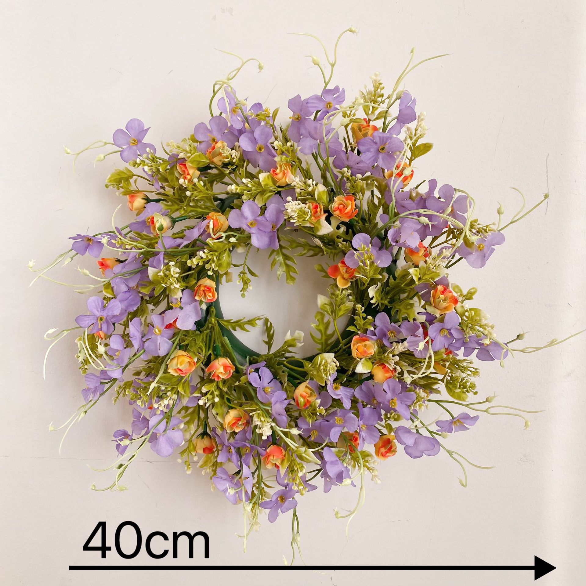 Transfronterizos coronas de flores púrpura de caña flores simuladas para el hogar sala de estar decoración de balcón flor de primavera decoración frontal Amazon