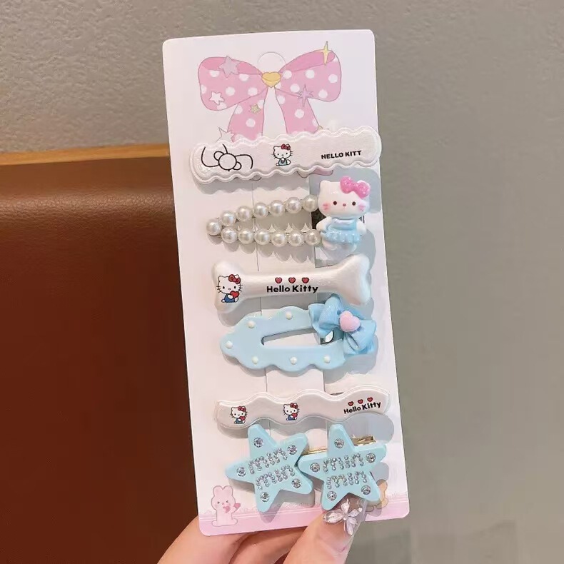 クロミ子供カラーヘアクリップサンリオ漫画ヘアピンかわいい女の子前髪サイドクリップ砕毛カモ口クリップ|undefined