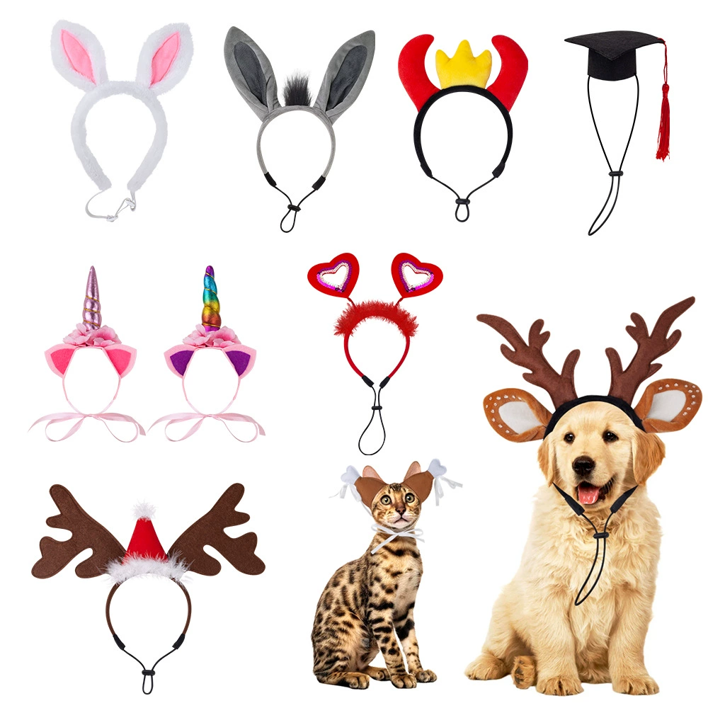 Новый головной убор для собаки, заколка для кошек, украшения для кошек и собак, головные уборы для домашних животных, шляпа, заколка с героями мультфильмов