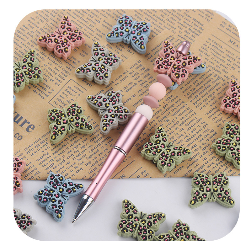 Productos creativos para bebés de bricolaje animales de dibujos animados mariposa joyería de silicona tesoro cadena de pezón molar dientes dientes accesorios de pulsera