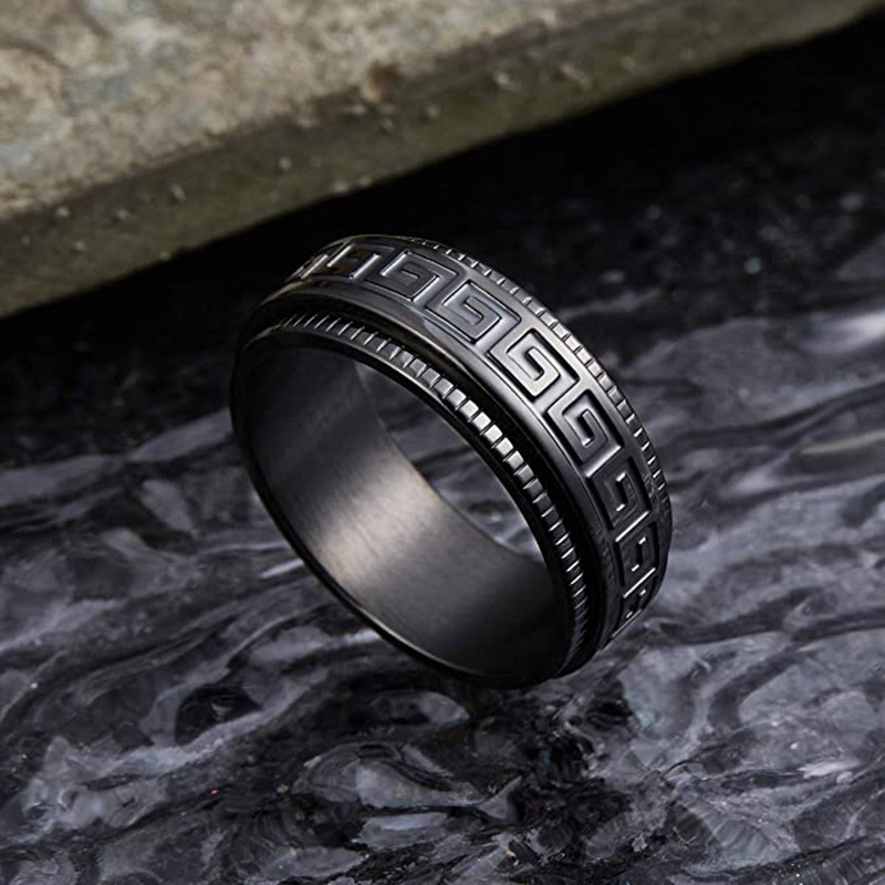 Fashion Geometric Titanium Steel Plating Rings