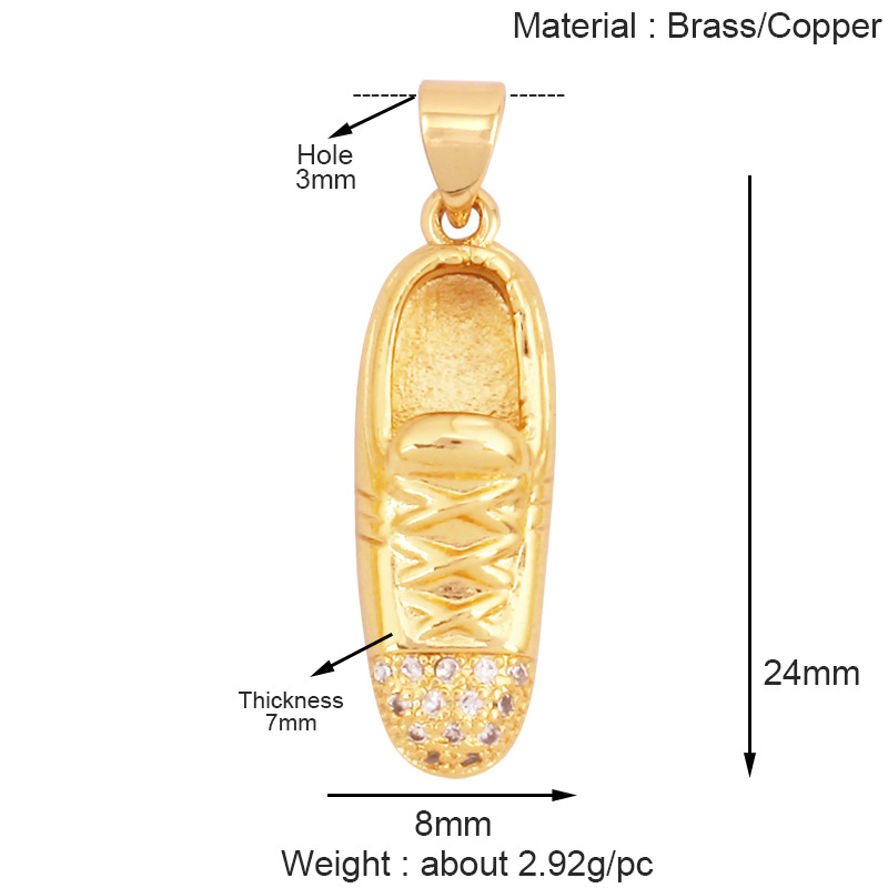 2g Weight Pendant Jewelry Making Type 15 * 20mm Jewelry Making Size DIY Jewelry Accessories Classification 1 Piece Quantity Copper Material Bag, Boots, Shoe Pattern All Seasons Season Polished Finish Plating Design Elegant, Sweet, Classic Style Style 1 Piece 15 * 20mm Copper Bag Boots Shoe Polished Pendant DIY Jewelry Accessories 18