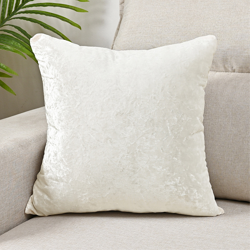 Funda de almohada de terciopelo de diamantes de oro elástico de color sólido transfronterizo, funda de cojín cuadrada, funda de cojín para sofá de sala de estar, funda de almohada sin núcleo de almohada