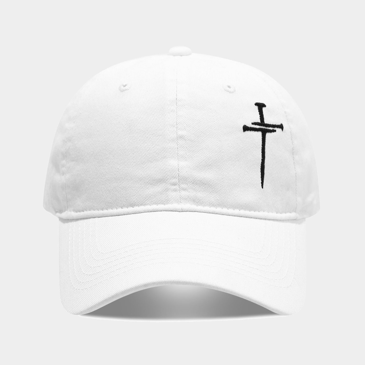 Cruz de uñas sombrero hombres y mujeres diversión ajustable suave superior lavado vintage algodón bordado Cruz gorra béisbol moda image 9