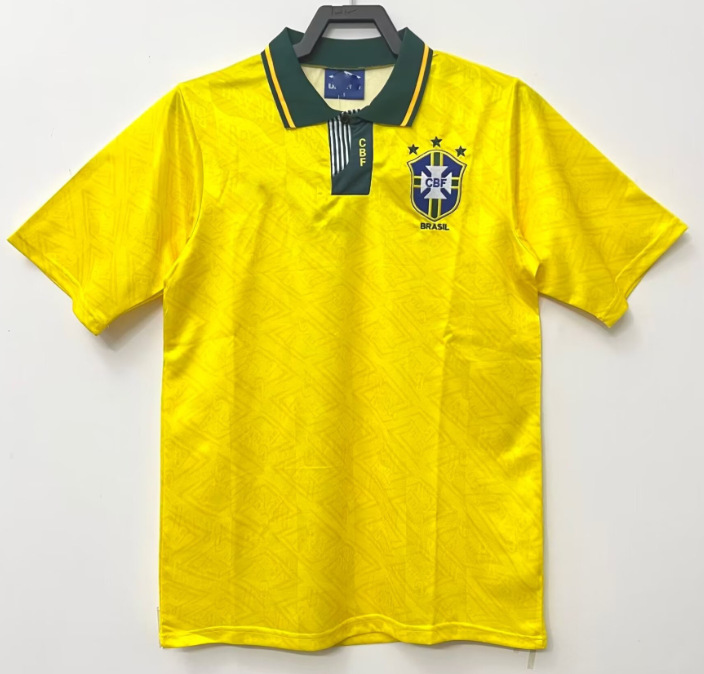 Camiseta de fútbol retro clásica versión nostálgica Brasil España México Alemania Serie transfronteriza Camiseta de una pieza