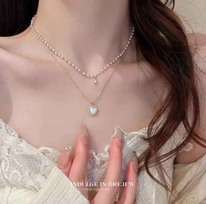 Короткая жемчужная цепочка на шею, изящный стиль чокер, вес 20 г, мультицвет