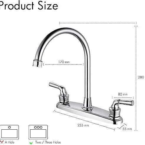 Exportaciones transfronterizas de América del Sur grifo frío y caliente doble placa de cerámica de plástico de doble interfaz grifo de cocina a prueba de salpicaduras