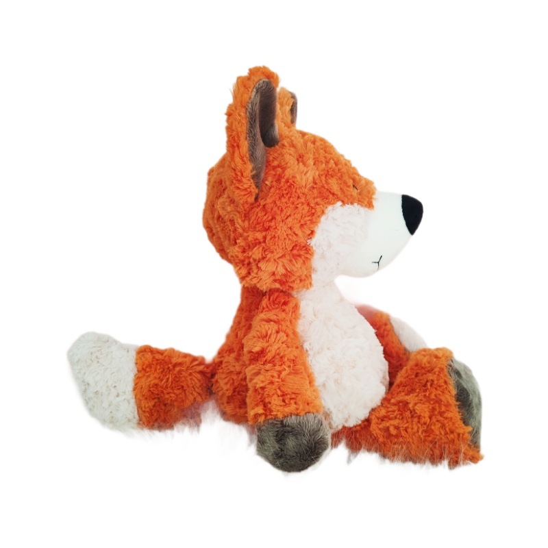 Linda caricatura naranja zorro mapache muñeca bosque animal peluche agarre muñeca regalo de cumpleaños para niños