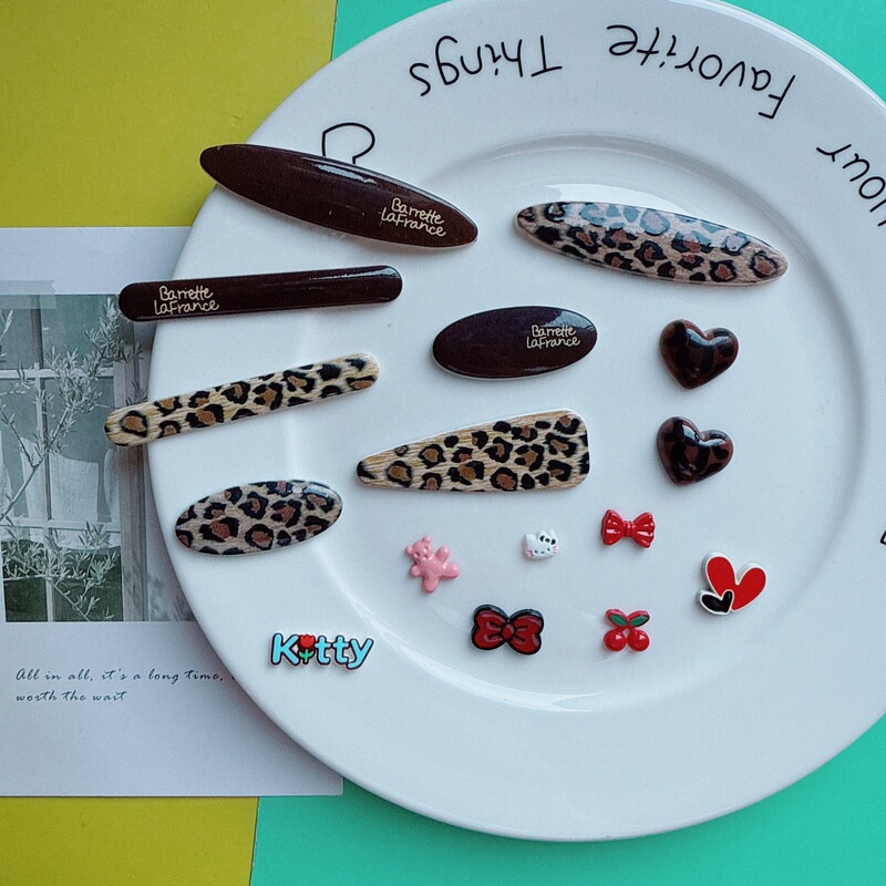Korean Style Maillard Leopard Print Patch Niche Stylish Fashion Versatile High-End DIY Hairpin Headband Jewelry Accessories Korean Style Maillard Leopard Print Patch Niche Stylish Fashion Versatile High-End DIY Hairpin Headband Jewelry Accessories