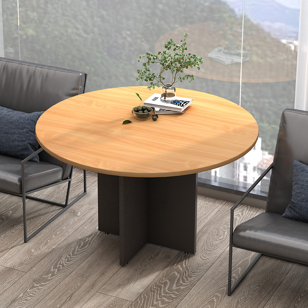 洽谈圆桌子商务休闲接待桌办公室咖啡桌餐桌现代简约圆形茶几