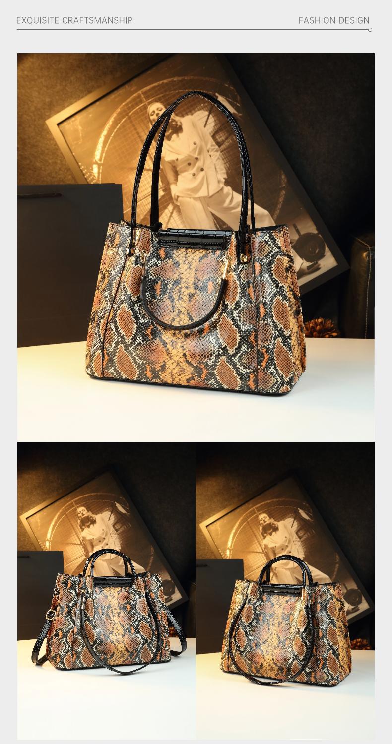 Túi tote da nữ cỡ lớn đeo vai chéo phong cách retro — vàng, màu đỏ tía, màu xanh đậm chi tiết 10