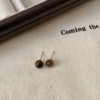 Silver needle, small design earrings from pearl, silver 925 sample, 2024 years, light luxury style