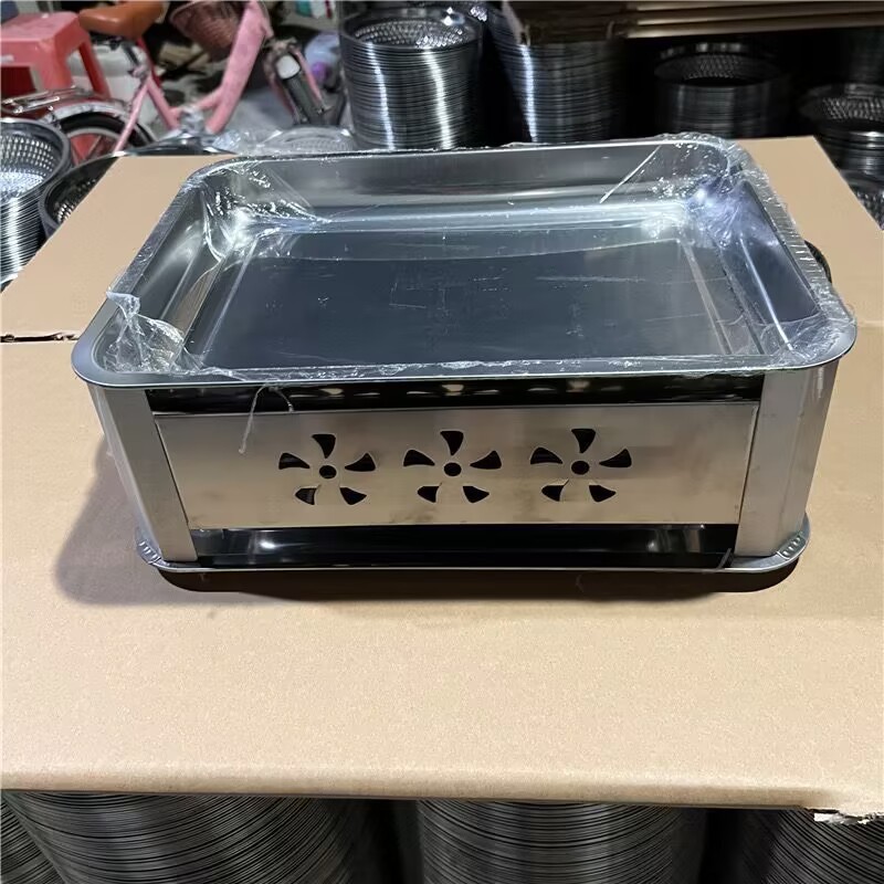 特厚ステンレス焼き魚炉アルコール炉商用木炭焼き魚炉長方形家庭用炭素焼き棚焼き魚皿|undefined