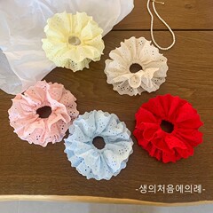 子供のフランスのレースの二重の大腸の髪の輪の甘い女の子の夏の頭の花の赤ちゃんは団子の髪の毛の縄を刺します。