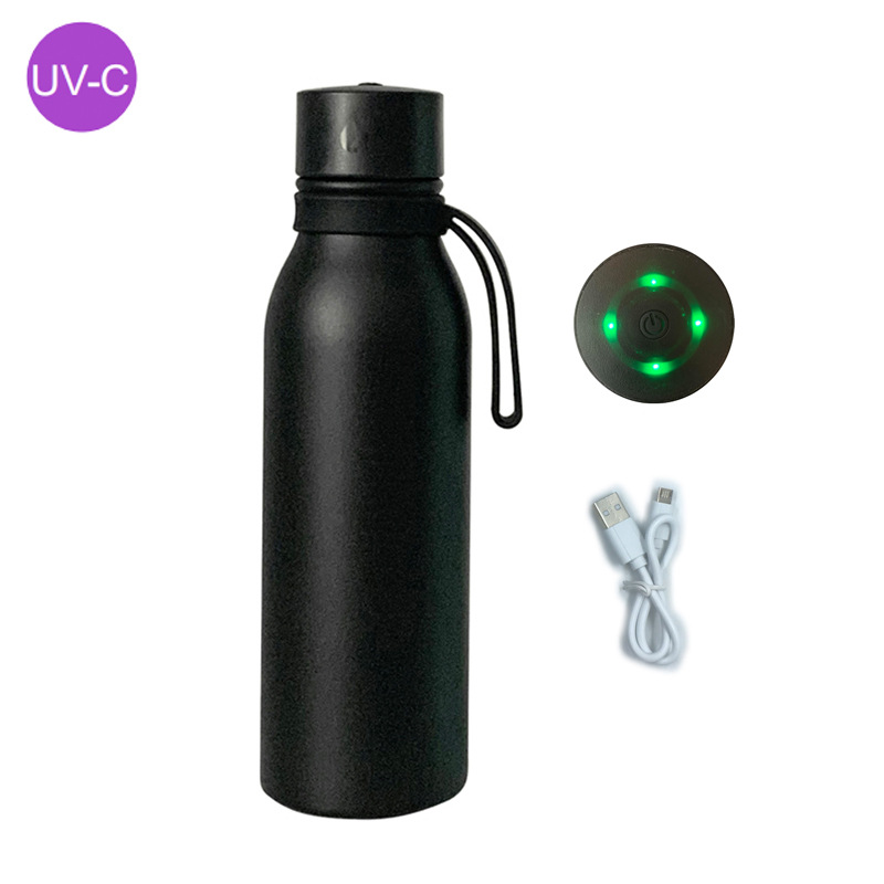 600ml Smart UV-Sterilisator Vakuum Thermos Wasserflasche Selbstreinigender Wasserreiniger 304 Edelstahl Tragbare Sport Thermoskannen_voghion.com