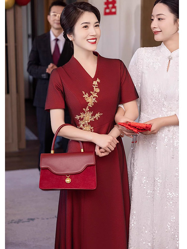 高端喜婆婆婚宴装结婚妈妈礼服小个子婚礼高贵年轻款参加婚礼喜服|undefined