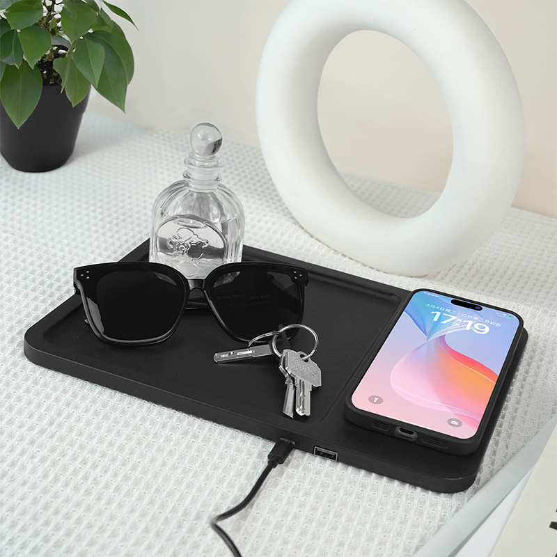 三合一无线充电盘无线充电鼠标无线充电底座无线充电手机无线充电