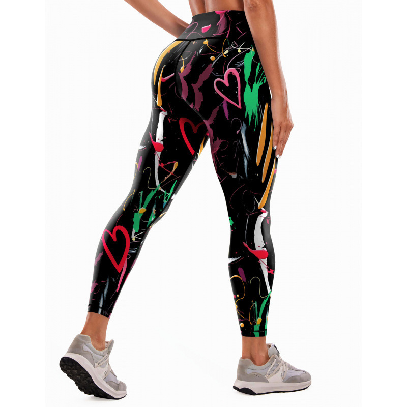 Transfronterizos Europa y Estados Unidos impresa pantalon de calzado de calzado de mujer elevación de cadera apretada bottom diaria pantalones deportivos casuales 2026