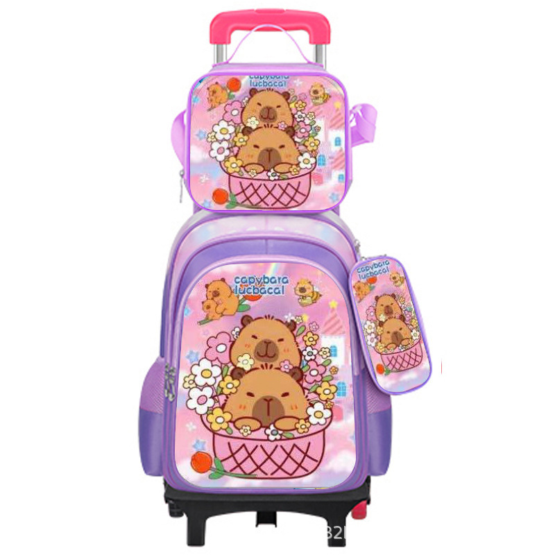 工場直送 子供用トロリーランドセル 3点セット 小学生 背骨保護・負担軽減 二輪・六輪・万能ホイールリュック|undefined
