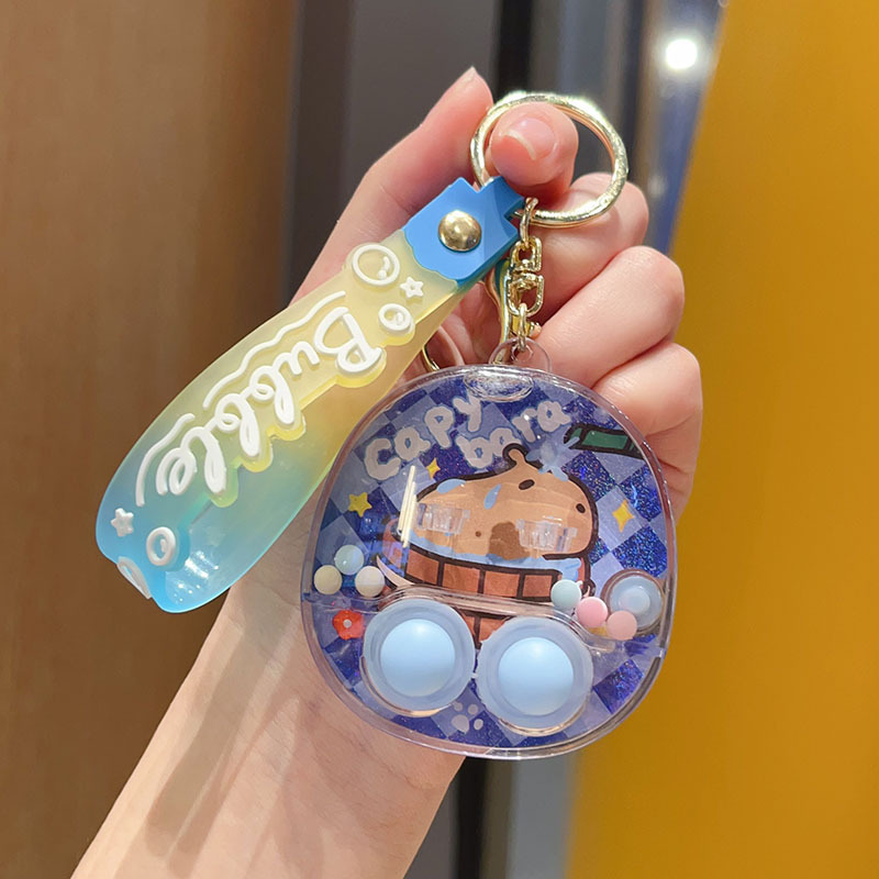 カピ水中シューティングゲーム機キーホルダークレヨンしんちゃんかわいい液体携帯ゲーム機ギフトペンダント|undefined