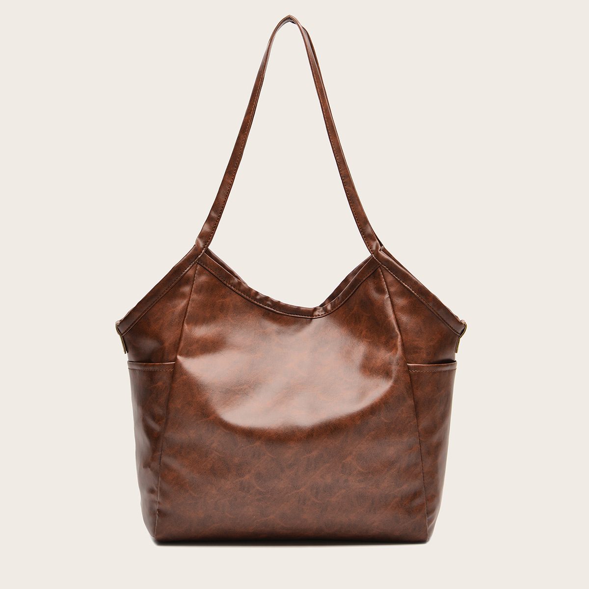 2023 Neue Ölwachspflanze Weiche Große Kapazität Eine Schulter Einfache Damentasche_voghion.com