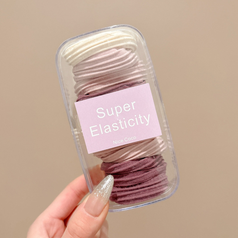 Cuerda para el cabello de cola de caballo alta para mujer 2025 nueva cuerda para el cabello sin estrellar, anillo para el cabello grueso y sin costuras, accesorios para el cabello de banda de goma duraderos de alta elasticidad