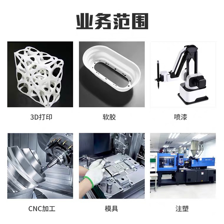 机加工CNC塑料金属毕设医疗工业设备手板模型加工cnc首板模型