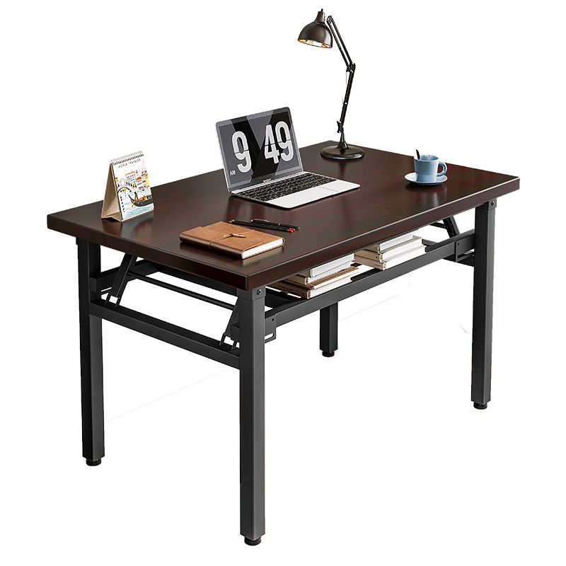 Escritorio plegable para computadora, oficina en el hogar, escritorio de estudio para estudiantes, escritorio pequeño, casa de alquiler simple