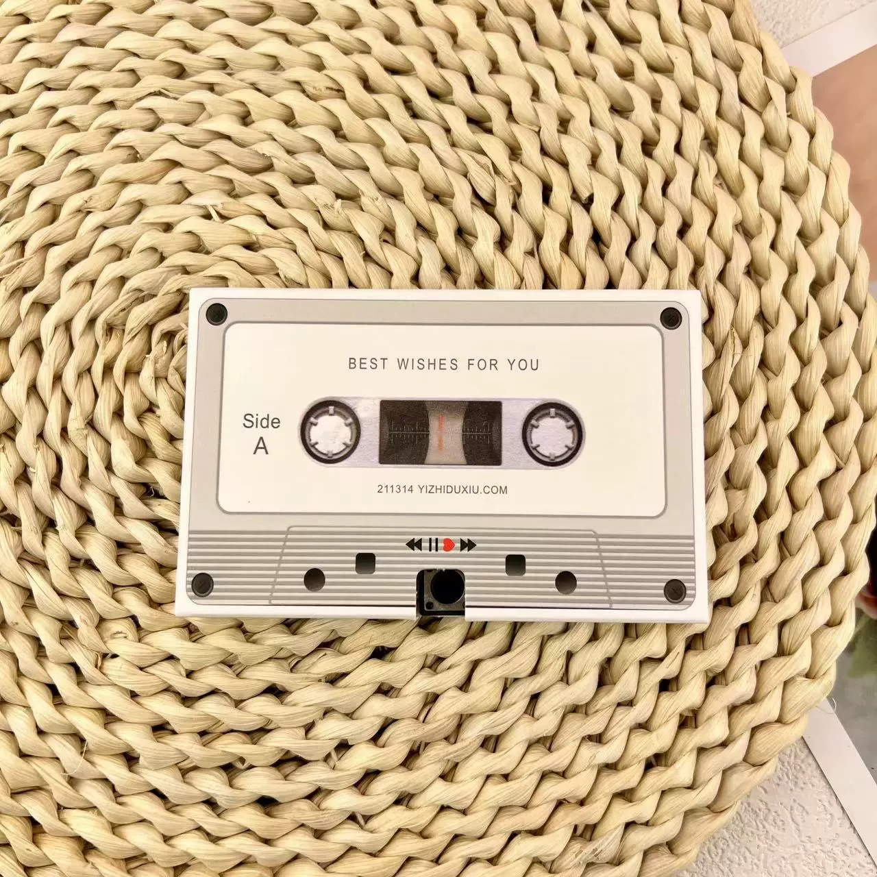 Открытка‑посткард с записями звука, 3D кассетный дизайн, 30–300 с, с заменяемой или перезаряжаемой батареей