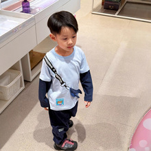 严选男童t恤长袖25年秋季款儿童上衣打底衫儿童内搭外贸童装批发