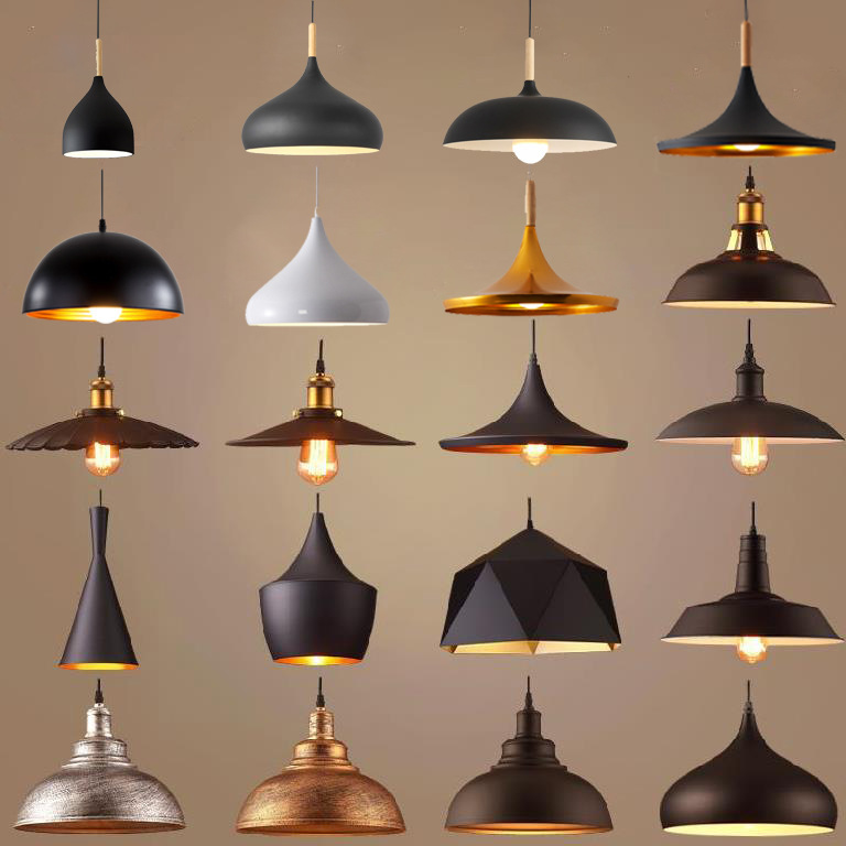 Nordic Simple loft Retro Industrial Style Restaurant Bar Cafe Internet Cafe Creative Single Iron Pot Cover Chandelier